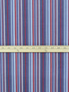 Cornflower/Scarlet/Royal Blue/White 100% Cotton Vertical Yarn-Dyed Stripe Shirting 58W