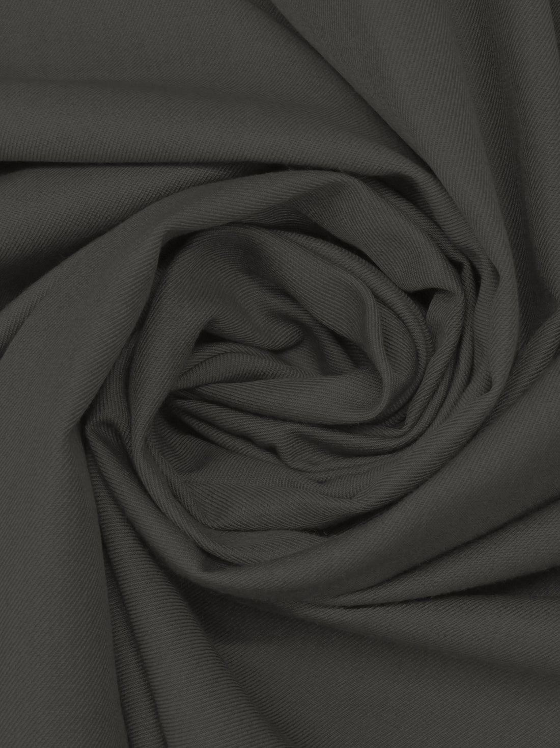 Charcoal Gray Wool/Cotton Twill Suiting - NY Designer - 60W