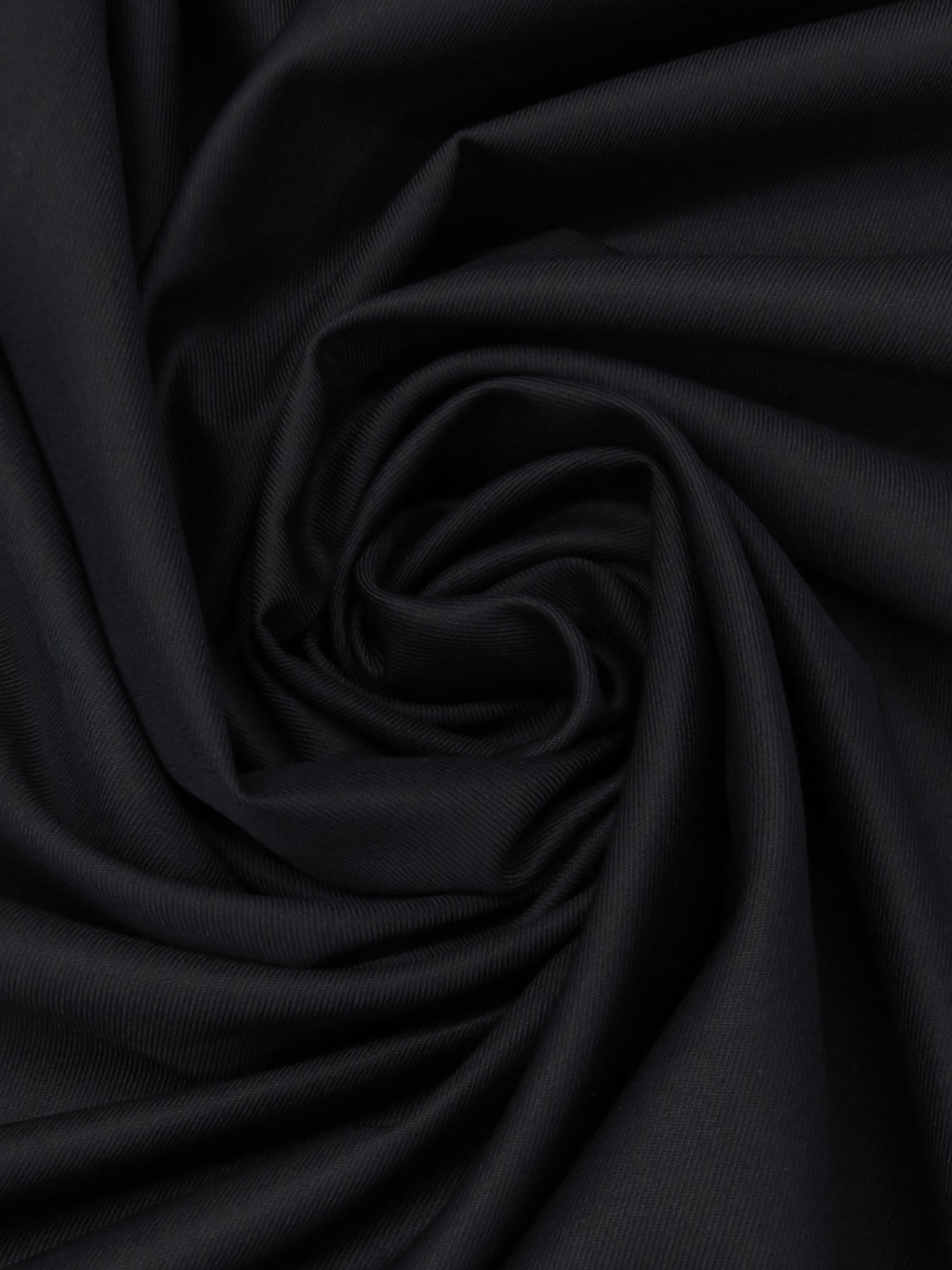 SOLD AS IS ONLY - Midnight Sky Black Wool/Cotton Twill Suiting - NY Designer - 60W