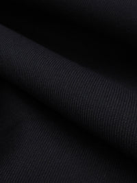 SOLD AS IS ONLY - Midnight Sky Black Wool/Cotton Twill Suiting - NY Designer - 60W
