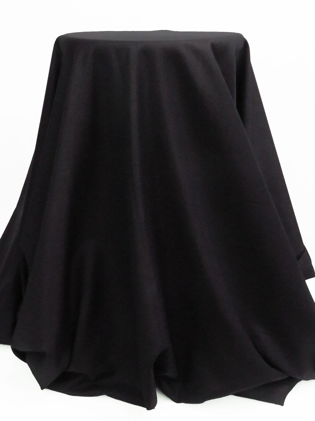 SOLD AS IS ONLY - Midnight Sky Black Wool/Cotton Twill Suiting - NY Designer - 60W