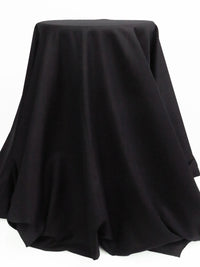 SOLD AS IS ONLY - Midnight Sky Black Wool/Cotton Twill Suiting - NY Designer - 60W