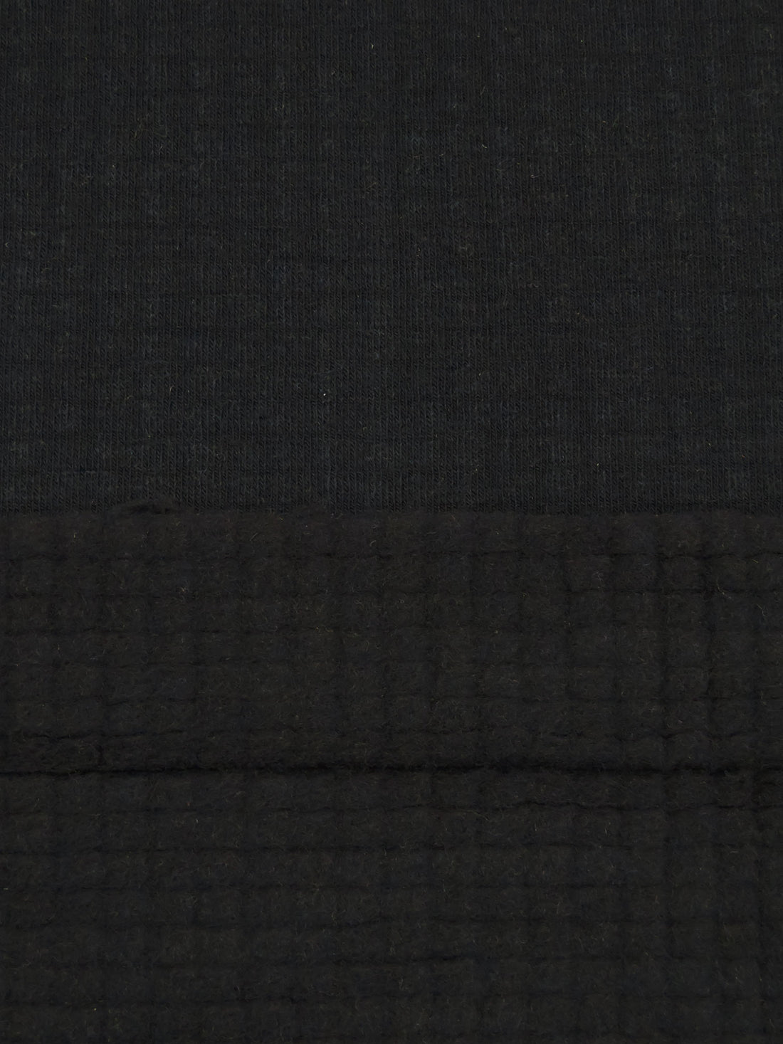 Matte Black Polyester/Spandex Power Grid Fleece Knit - Polartec - 56W
