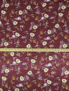 Cranberry/Dark Goldenrod/Dried Thyme/Multi 100% Polyester Floral Print Washed-Look Charmeuse 57W