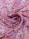 Orchid Purple/Cherry Pink/Sage/Multi 100% Polyester Floral Print Chiffon 56W