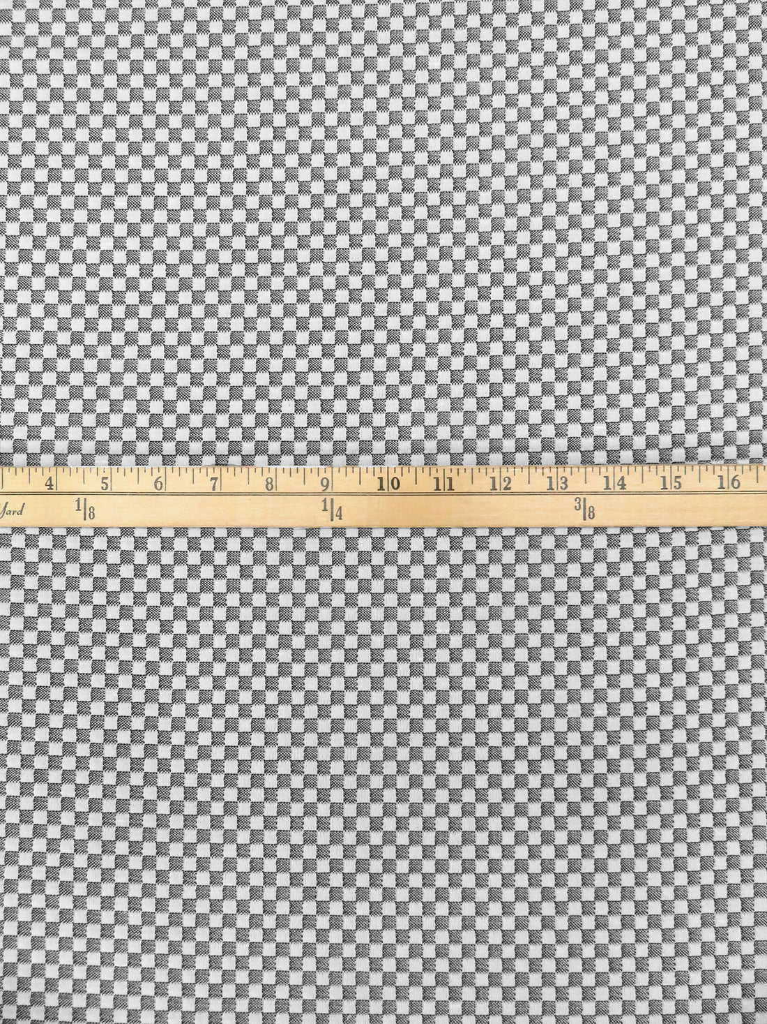 Black/White 100% Polyester Check Weave Power Air Grid Double Knit - Polartec - 74W