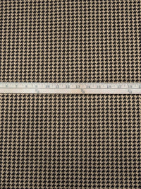 Dark Tan/Black 100% Polyester Houndstooth Weave Jacquard Double Knit 58W