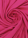 Electric Pink Polyester/Rayon/Lycra 2x1 Brushed Rib Sweater Knit - Michael Stars - 44W