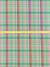 Sea Green/Terra Cotta/Queen Pink/French Plum 100% Cotton Yarn-Dyed Plaid Shirting 60W