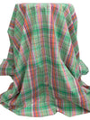 Sea Green/Terra Cotta/Queen Pink/French Plum 100% Cotton Yarn-Dyed Plaid Shirting 60W