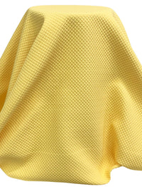 Soft Canary/White 100% Polyester Quilted-Look Diamond Weave Home Decor Woven 55W