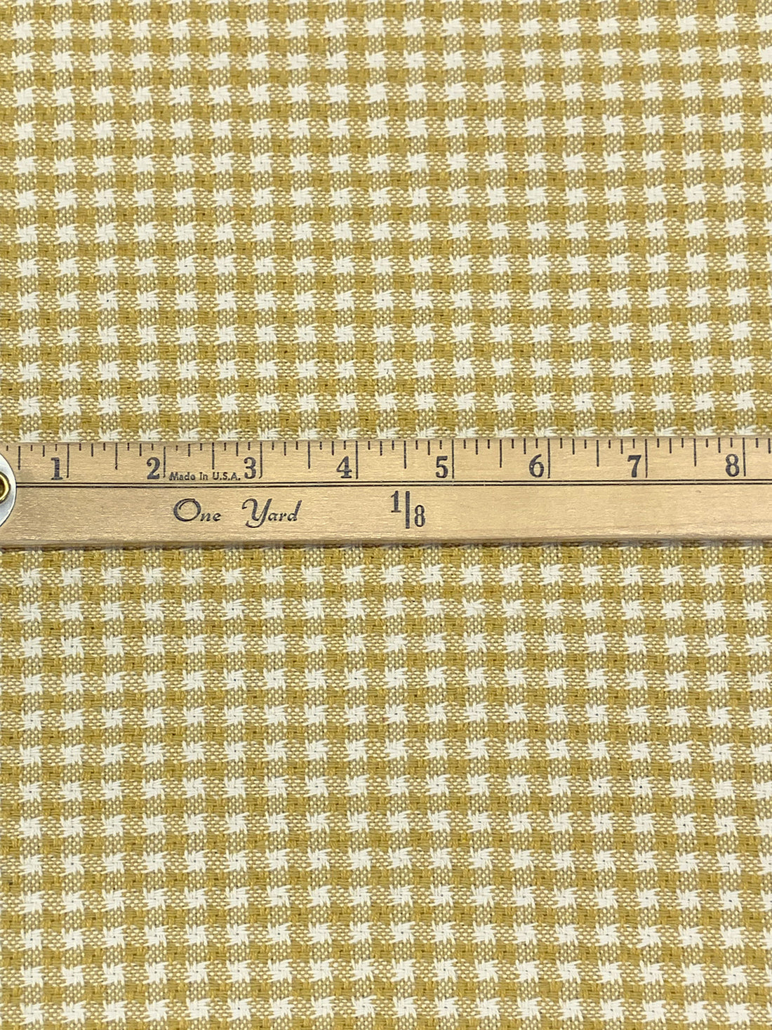 Brass/White 100% Polyester Novelty Check Weave Home Decor Woven 55W