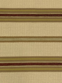Mojave Tan/Chestnut Brown/Caper Green 100% Polyester Textured Horizontal Stripe Home Decor Woven 56W
