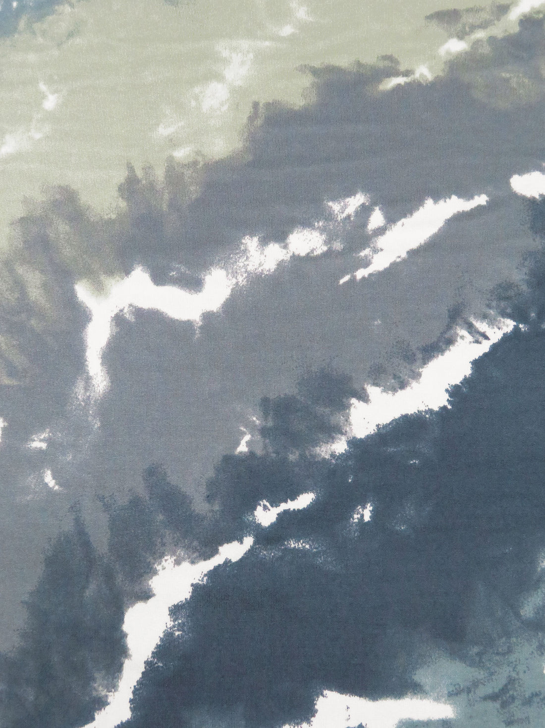 Slate/Ash Gray/White/Multi Polyester/Lycra Grunge Print Double Brushed Fleece Knit 64W