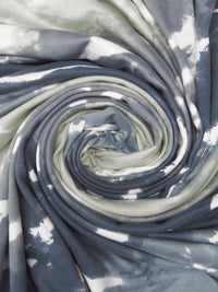 Slate/Ash Gray/White/Multi Polyester/Lycra Grunge Print Double Brushed Fleece Knit 64W