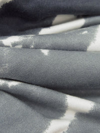 Slate/Ash Gray/White/Multi Polyester/Lycra Grunge Print Double Brushed Fleece Knit 64W