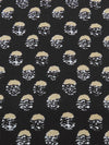 Black/Muted Golden Olive/White 100% Rayon Abstract Dot Print Challis - Michael Stars - 58W