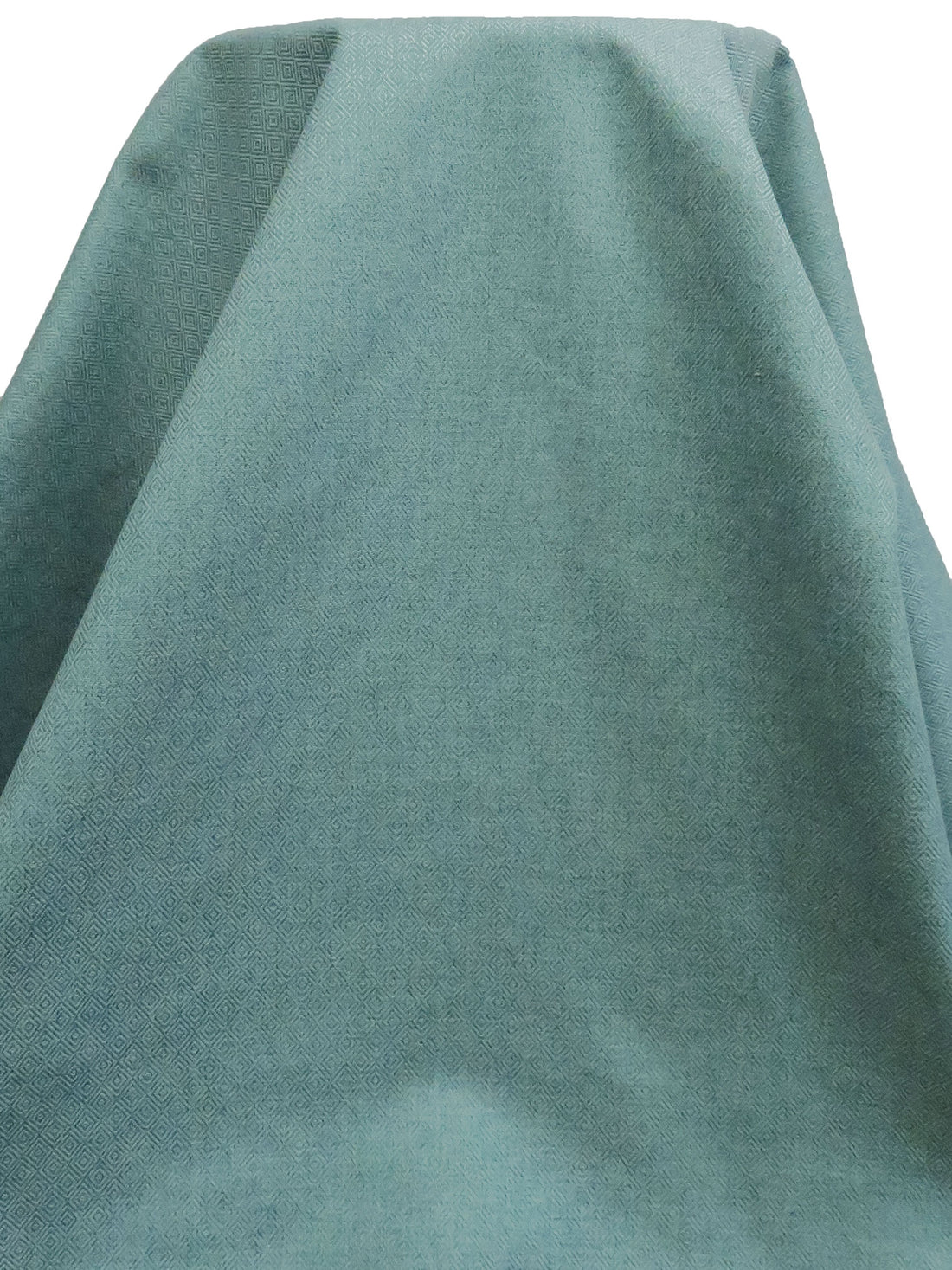 Cadet Blue Polyester/Nylon Textured Diamond Weave Home Decor Woven 56W