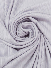 Icy Lilac Polyester/Rayon Vertical Multi Stripe Rib Knit - Michael Stars - 44W