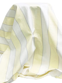 Lemon Meringue/Off-White Linen/Cotton Vertical Stripe Home Decor Canvas 55W
