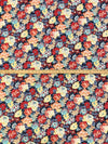 Blond/Pomegranate/Midnight Navy/Light Steel Blue 100% Cotton Ditsy Floral Print Lawn 58W