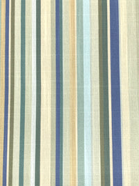 Admiral Blue/Dark Jungle/Light Yellow/Multi 100% Polyester Vertical Stripe Print Canvas 53W