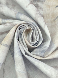 Steely Gray/Stone Taupe/Off-White/Multi 100% Polyester Painterly Floral Print Canvas 53W
