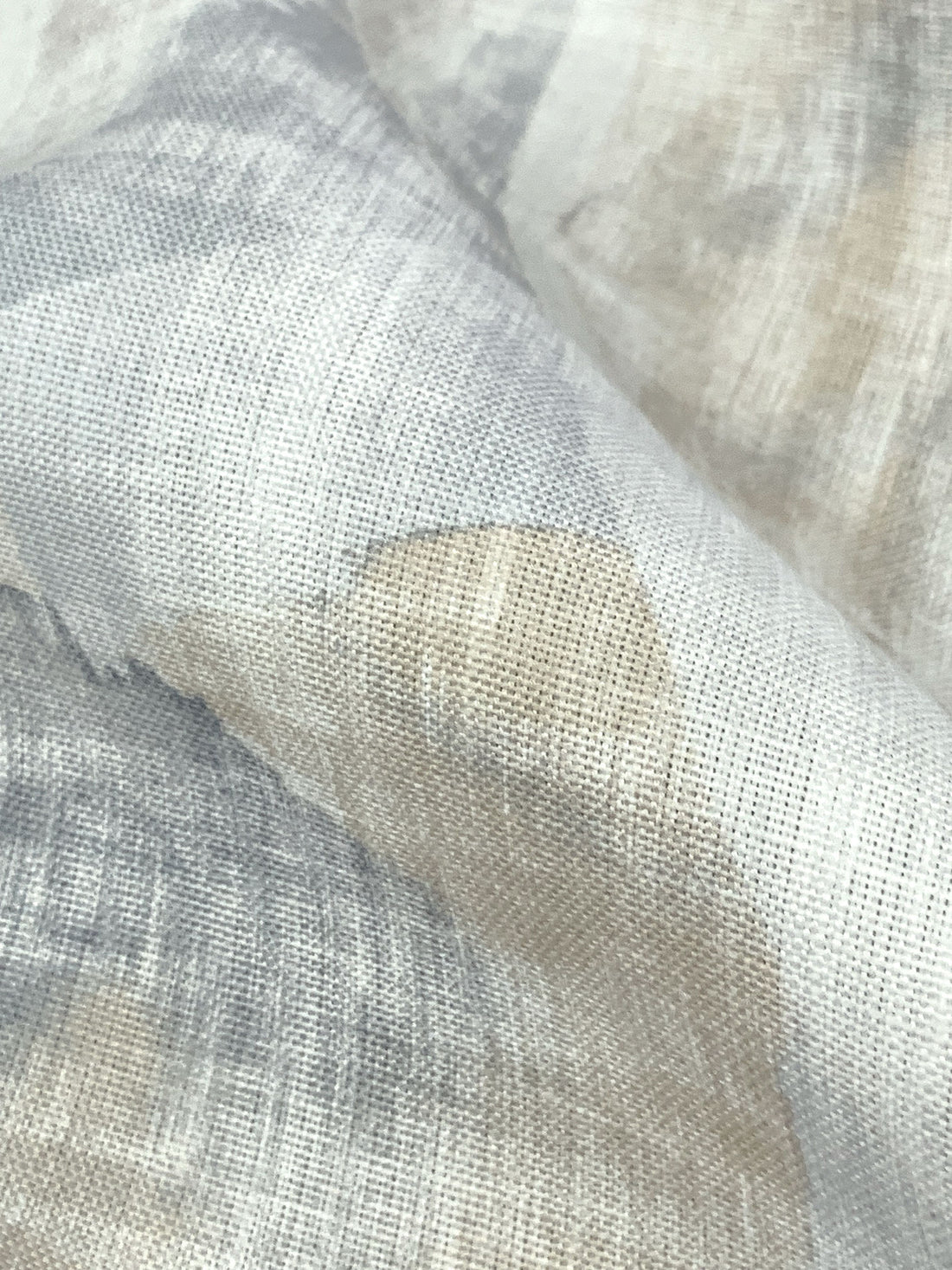 Steely Gray/Stone Taupe/Off-White/Multi 100% Polyester Painterly Floral Print Canvas 53W