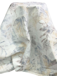 Steely Gray/Stone Taupe/Off-White/Multi 100% Polyester Painterly Floral Print Canvas 53W