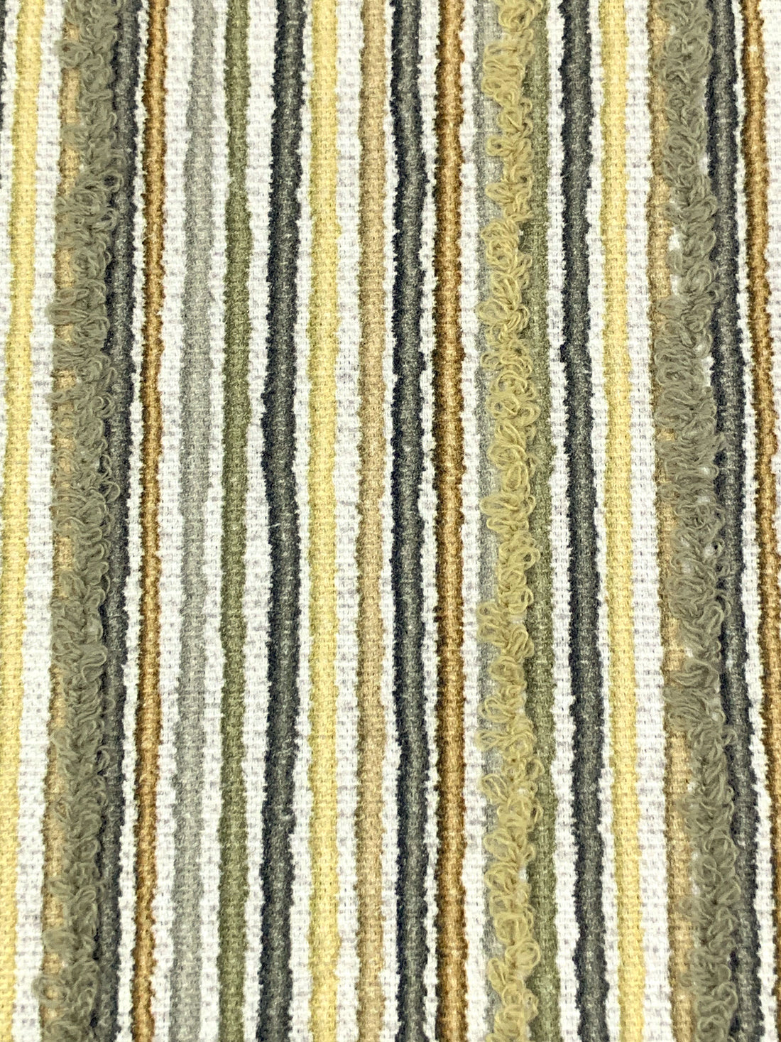 Edamame/Buff/Off-White/Multi 100% Cotton Vertical Corded-Look Print & Looped Stitch Canvas Suiting 57W