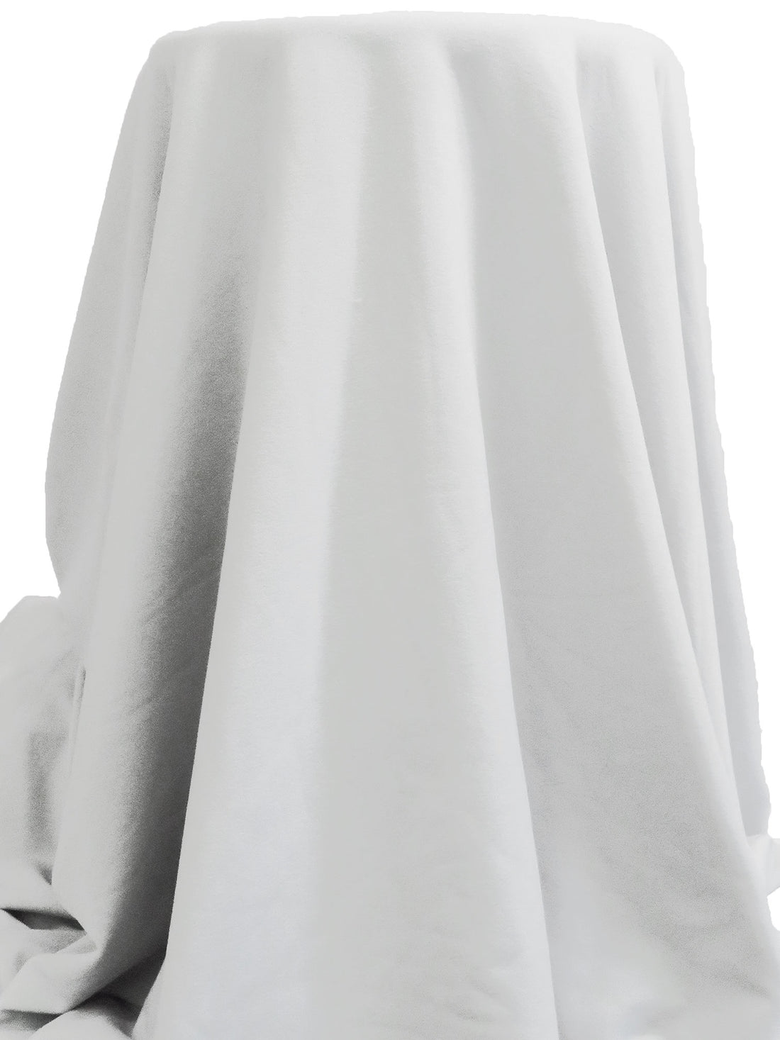 Palest Gray Polyester/Nylon/Spandex Power Stretch Sweatshirt Fleece - Polartec - 64W