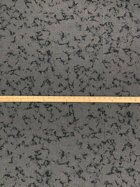 Muted Cool Black/Off-White Cotton/Polyester Abstract Print Chambray Shirting - Robert Kaufman 44W