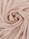 Peach Dust Polyester/Rayon/Spandex Vertical Raised Rib Knit 48W