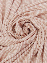 Peach Dust Polyester/Rayon/Spandex Vertical Raised Rib Knit 48W