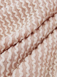 Peach Dust Polyester/Rayon/Spandex Vertical Raised Rib Knit 48W