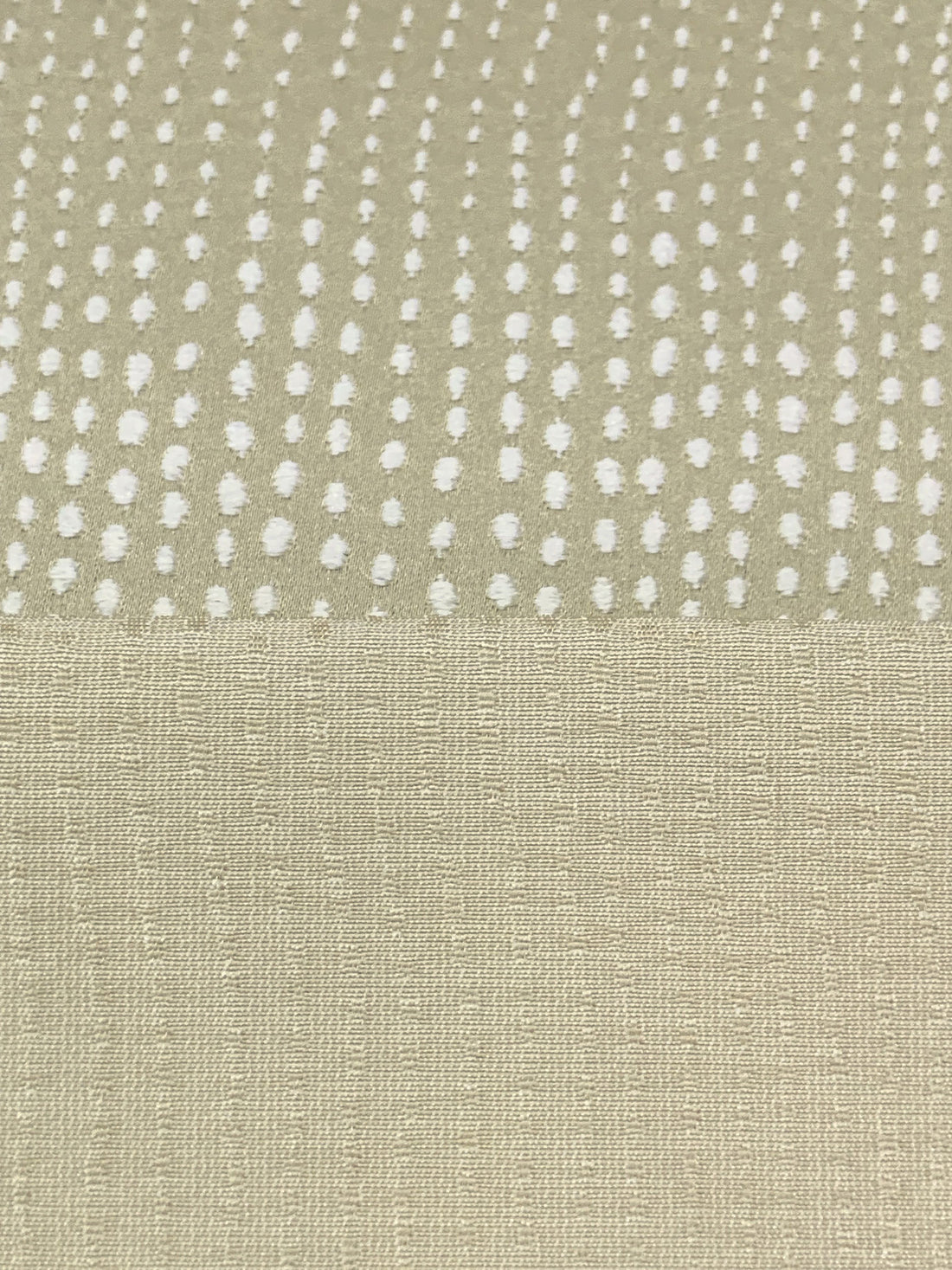 Light Taupe/Off-White 100% Polyester Oscillating Dot Jacquard Weave Home Decor Woven 55W