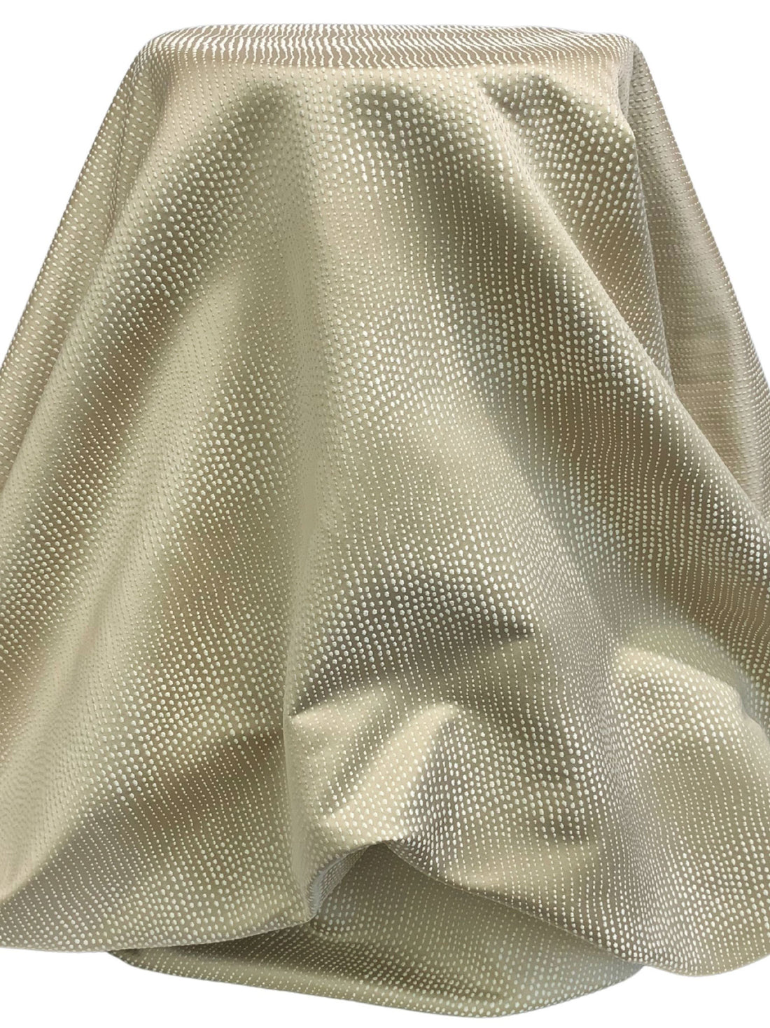 Light Taupe/Off-White 100% Polyester Oscillating Dot Jacquard Weave Home Decor Woven 55W