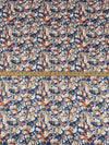 Blueberry/Apricot/Hunter Green/Multi 100% Cotton Wallpaper Floral Print Sateen Shirting 58W