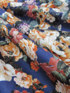 Blueberry/Apricot/Hunter Green/Multi 100% Cotton Wallpaper Floral Print Sateen Shirting 58W