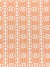 Tangerine/Pale Pink/White 100% Rayon Small Abstract Print Challis 54W