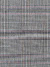 Dusty White/Black/Coffee Brown/Multi Cotton/Rayon/Lycra Glen Plaid Stretch Suiting - NY Designer - 60W