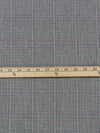 Dusty White/Black/Coffee Brown/Multi Cotton/Rayon/Lycra Glen Plaid Stretch Suiting - NY Designer - 60W