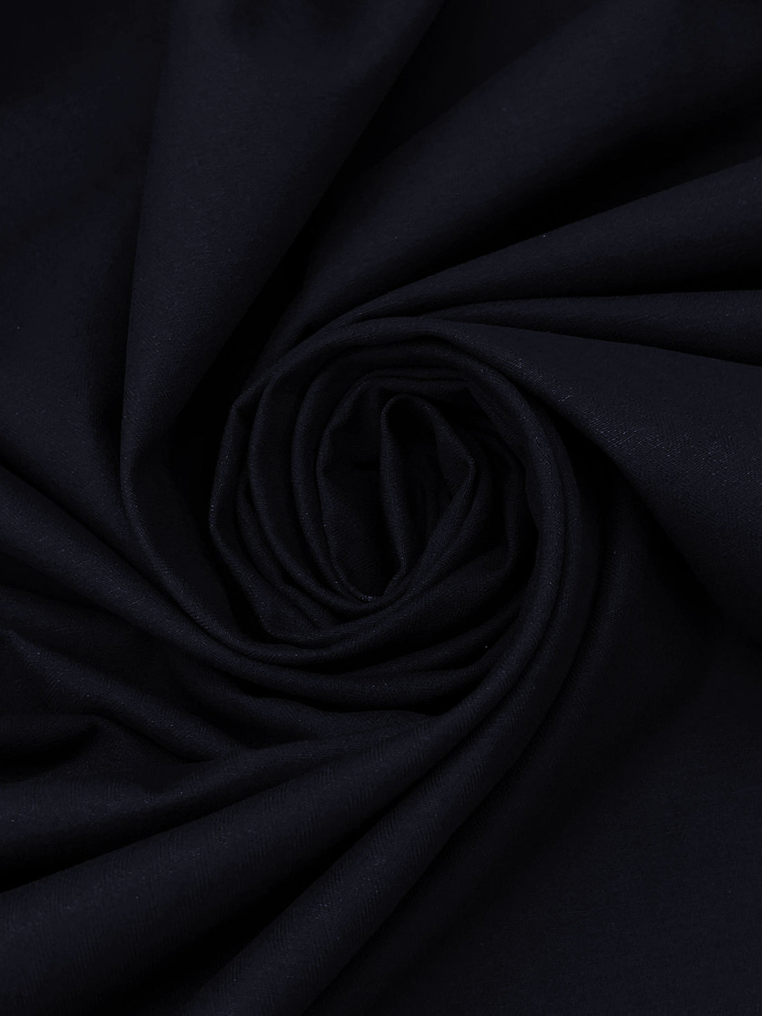 Midnight Navy 100% Cotton Herringbone Bottom Weight Woven - NY Designer - 60W