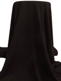 Midnight Chocolate Polyester/Rayon/Lycra Stretch Twill Suiting 58W