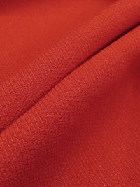 Fire Red Rayon/Viscose Crepe Twill - Imported From Italy - 50W