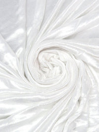 Ghost White Polyester/Rayon Crushed Velour 52W