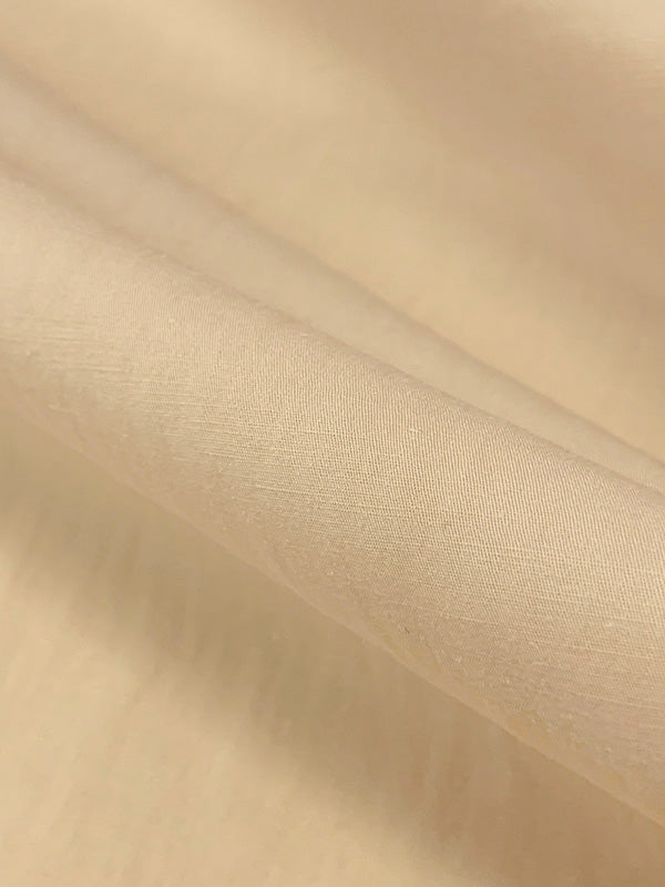 Champagne Beige Rayon/Linen Slubbed Suiting - NY Designer - 60W