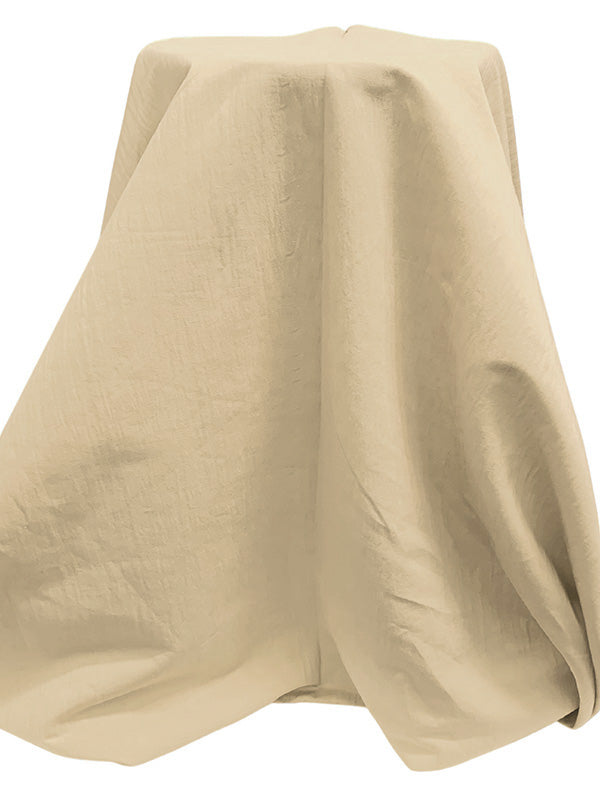 Champagne Beige Rayon/Linen Slubbed Suiting - NY Designer - 60W