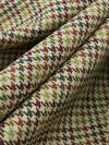 Biscuit/Evergreen/Lime/Multi 100% Polyester Houndstooth Check Design Suiting - NY Designer - 60W