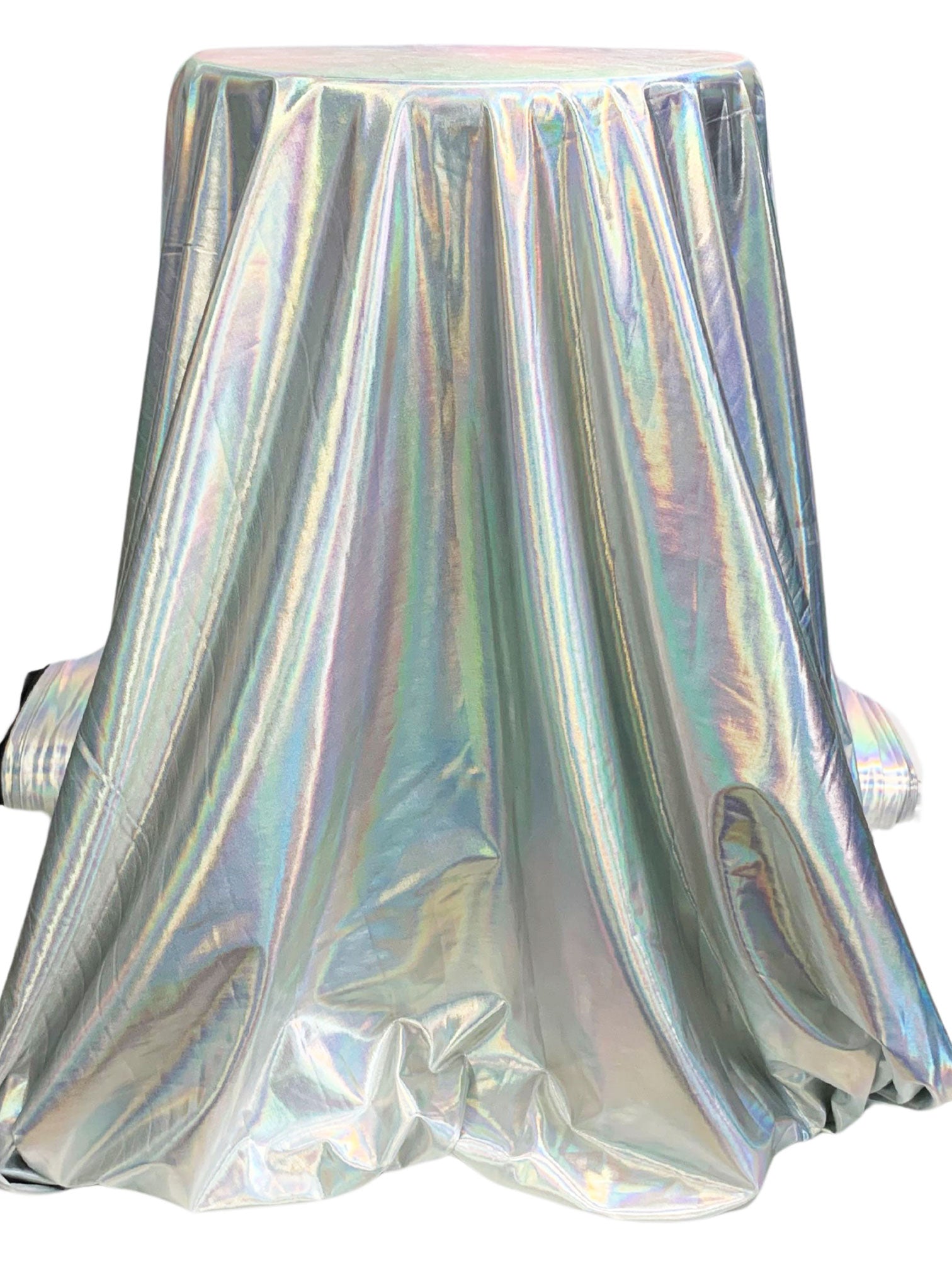 全知　プレリfoil Iridescent Silver Polyester/Lycra Holographic Foil Printed